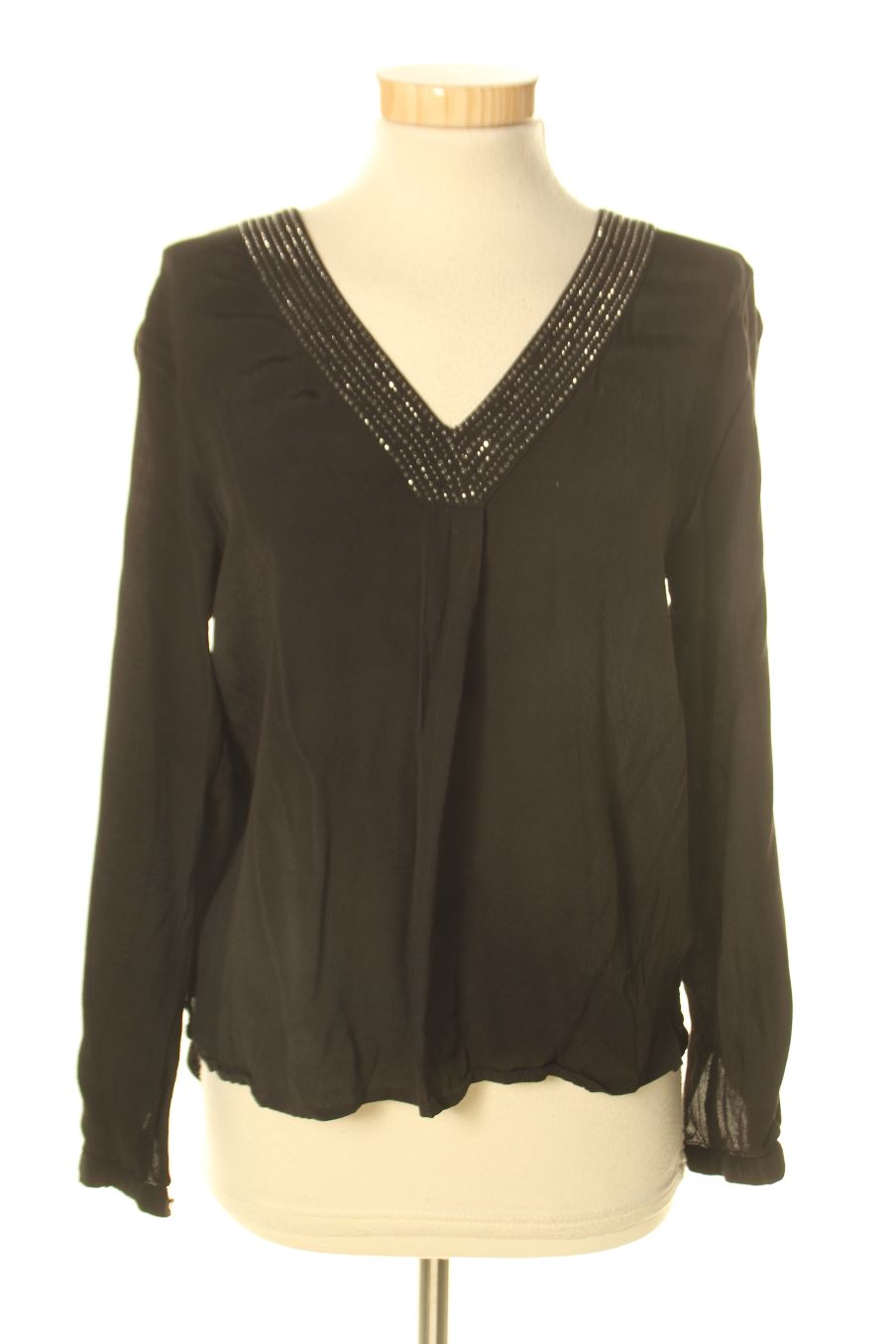Blusa de manga larga de H&M de la talla 34, de color negro