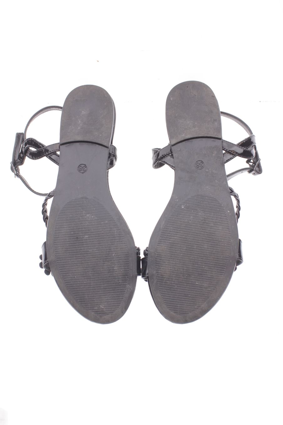 Sandalias planas de ANNA FIELD de la talla 38, de color negro de