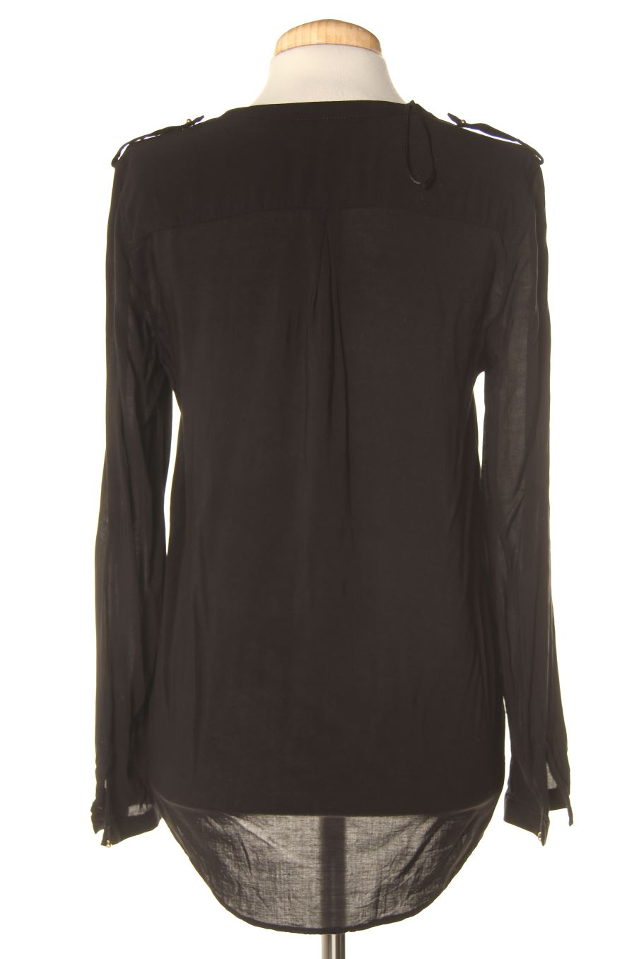 Blusa de manga larga de Zara de la talla XS, de color negro