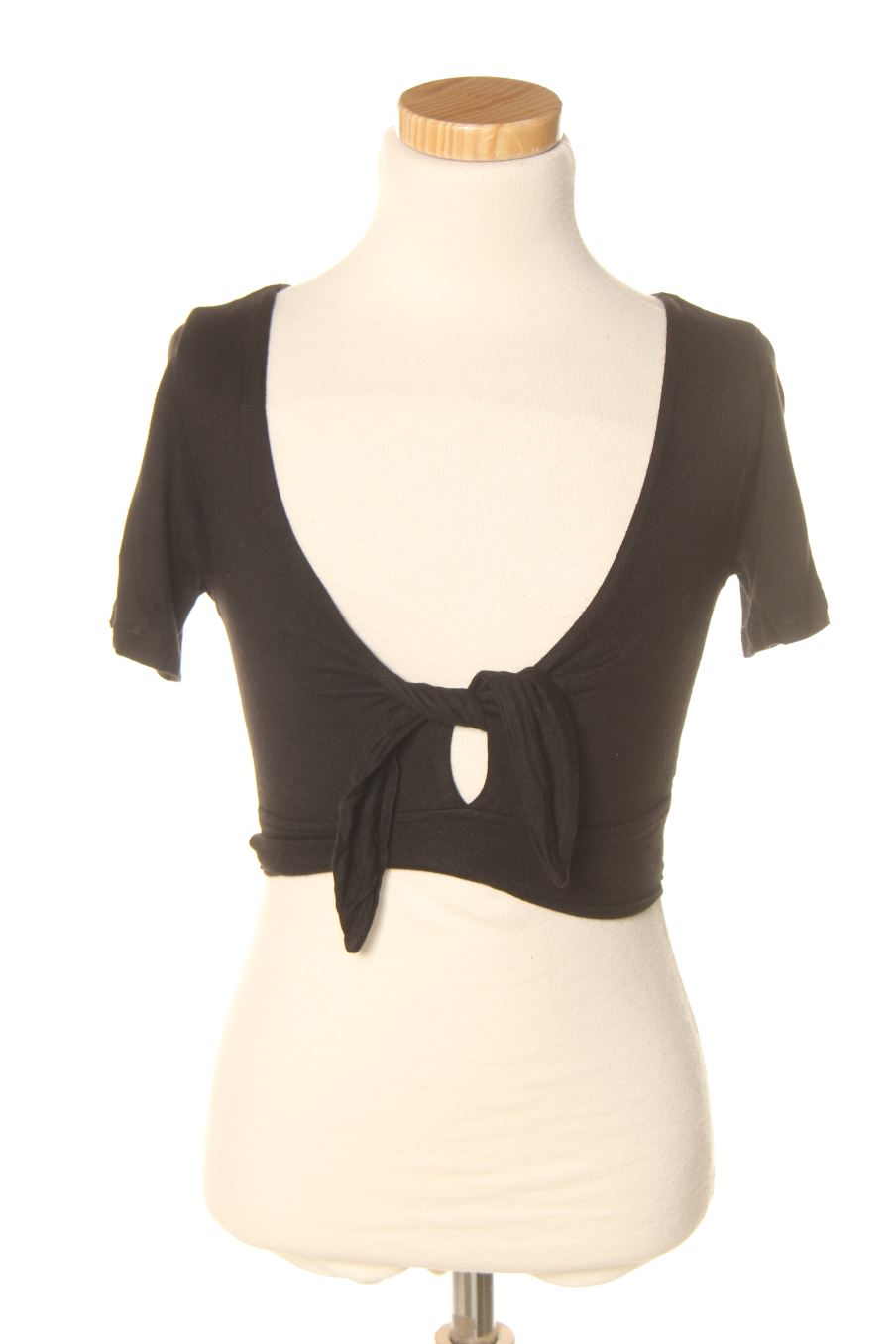 Top de Pull & Bear de la talla XS, de color negro