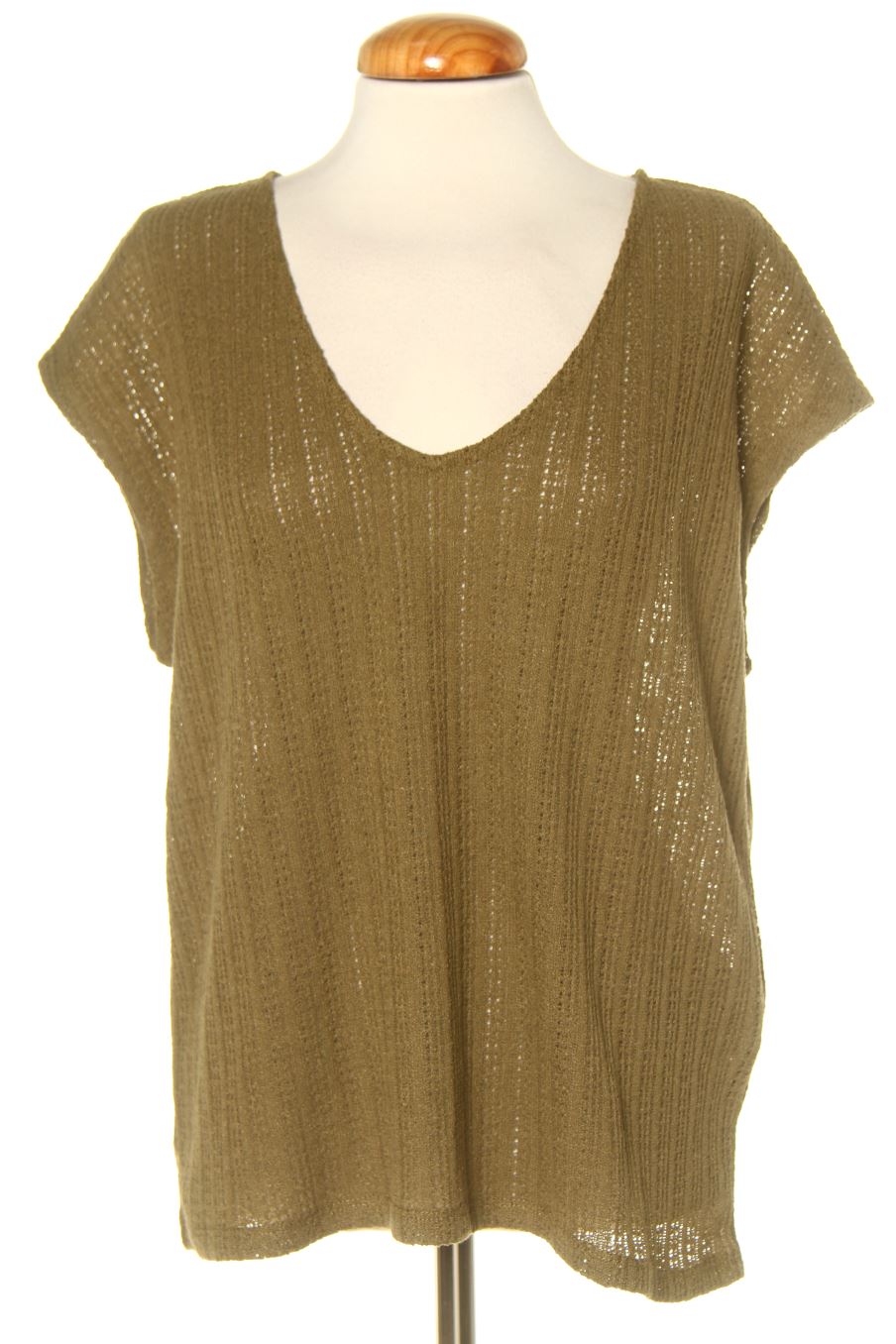 Blouse à manches courtes Cortefiel de la taille L, de couleur vert