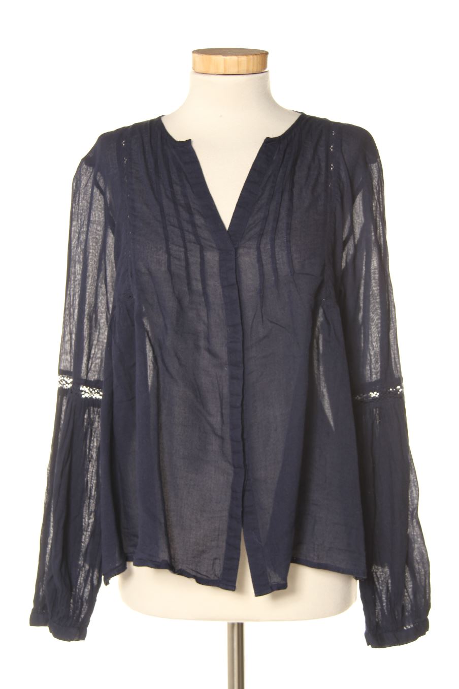 Blusa de manga larga de Mango de la talla M, de color azul marino