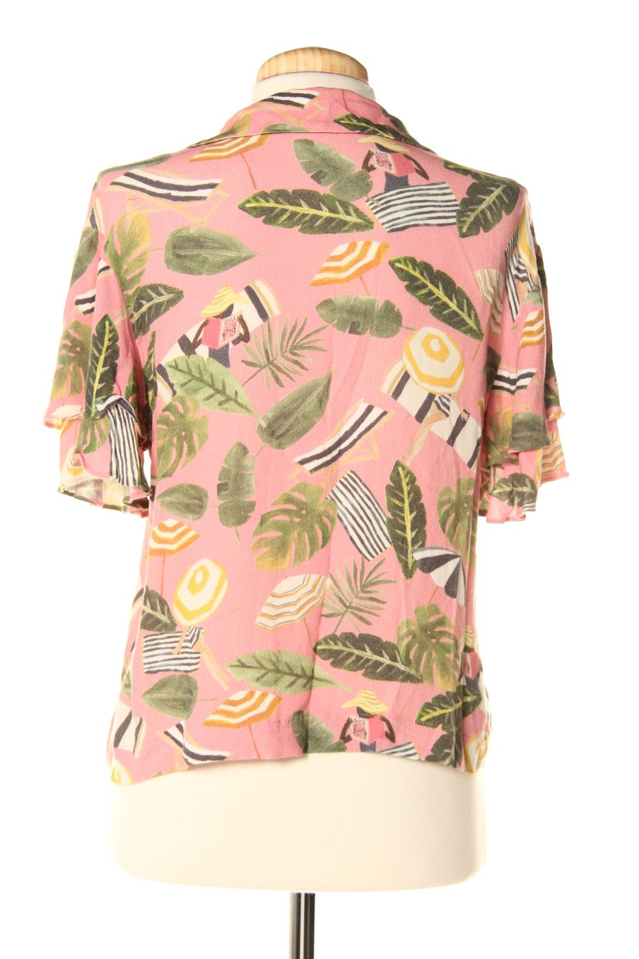 Camisa de Mango de la talla XS, de color rosa