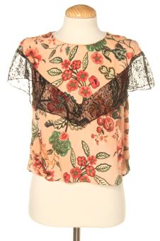 Kurzärmelige Bluse S Zara