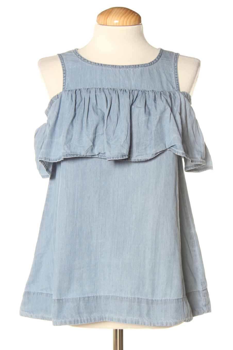 Blouse à manches courtes Vero moda de la taille XS, de couleur bleu de denim