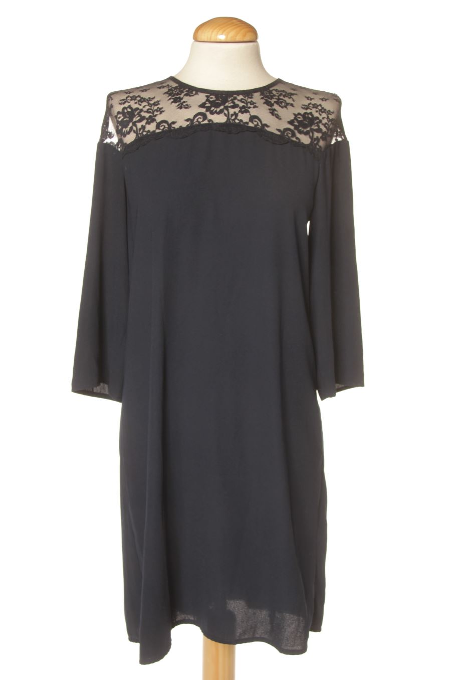 Vestido casual de Zara de la talla S, de color azul marino
