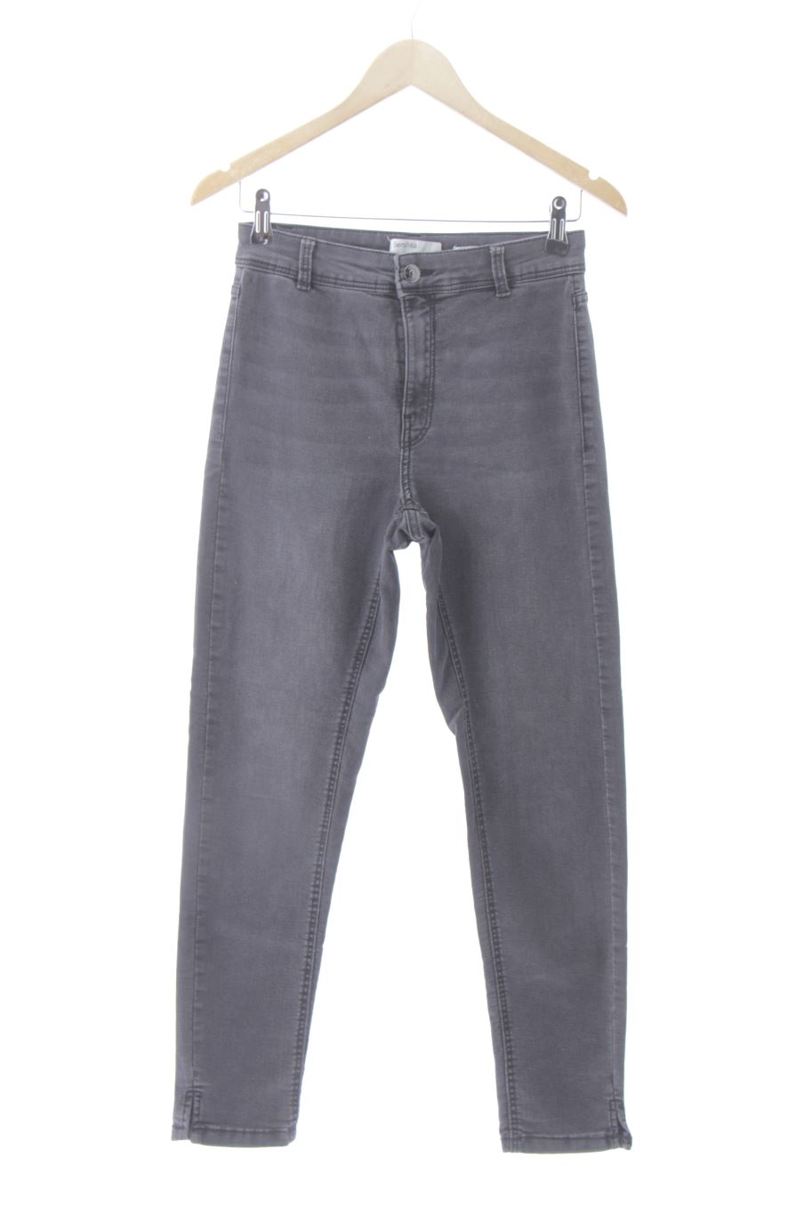 Vaquero de Bershka de la talla 38, de color gris de ropa vaquera