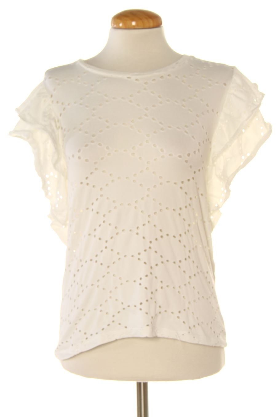 Top de Zara de la talla S, de color blanco