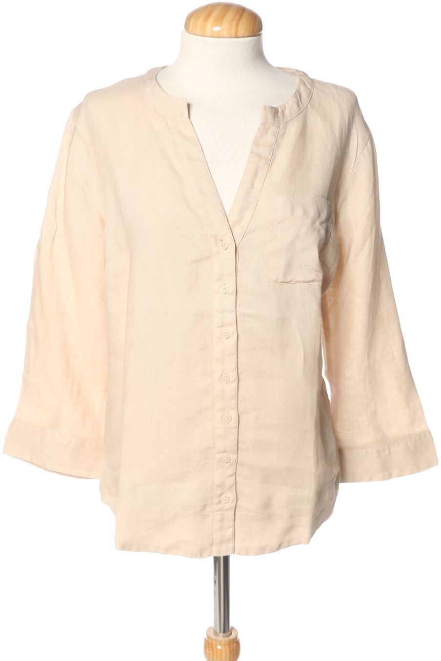 Blouse à manches longues Autre ton de la taille 40, de couleur beige
