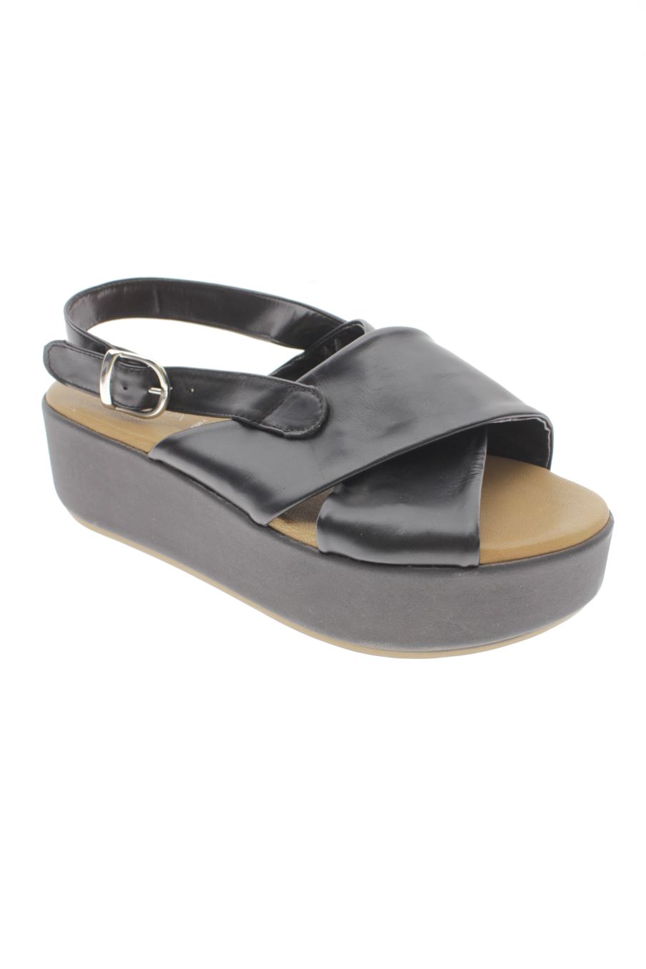Plataformas de SPACE MODA de la talla 37, de color negro de