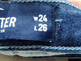 Jeans Hollister de la taille 34, de couleur bleu de denim