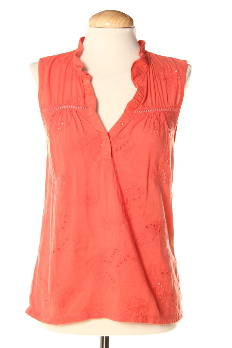 Blusa de manga corta de Naf Naf de la talla XS, de color coral