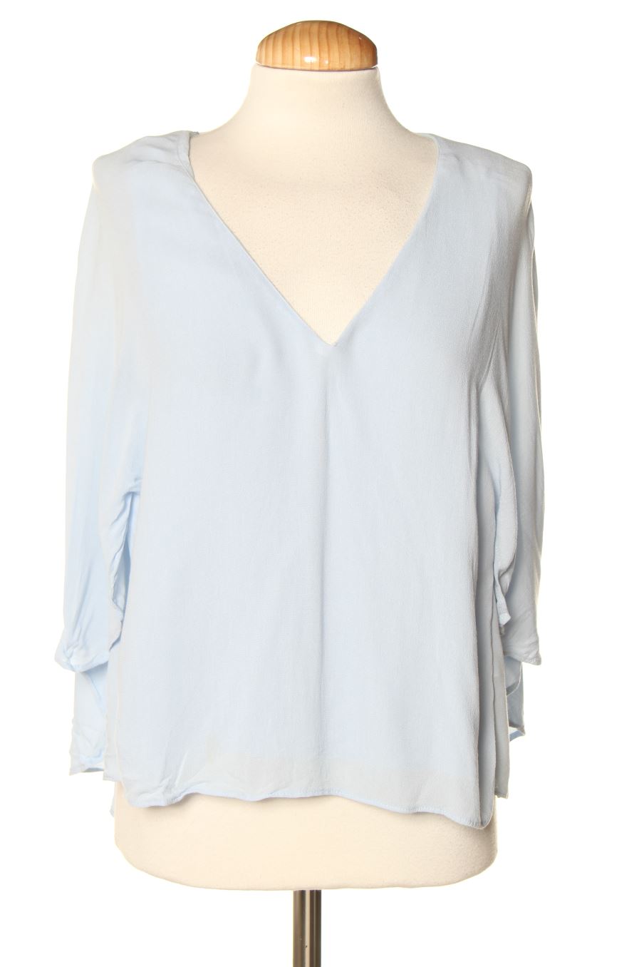 Blusa de manga corta de Zara de la talla S, de color azul