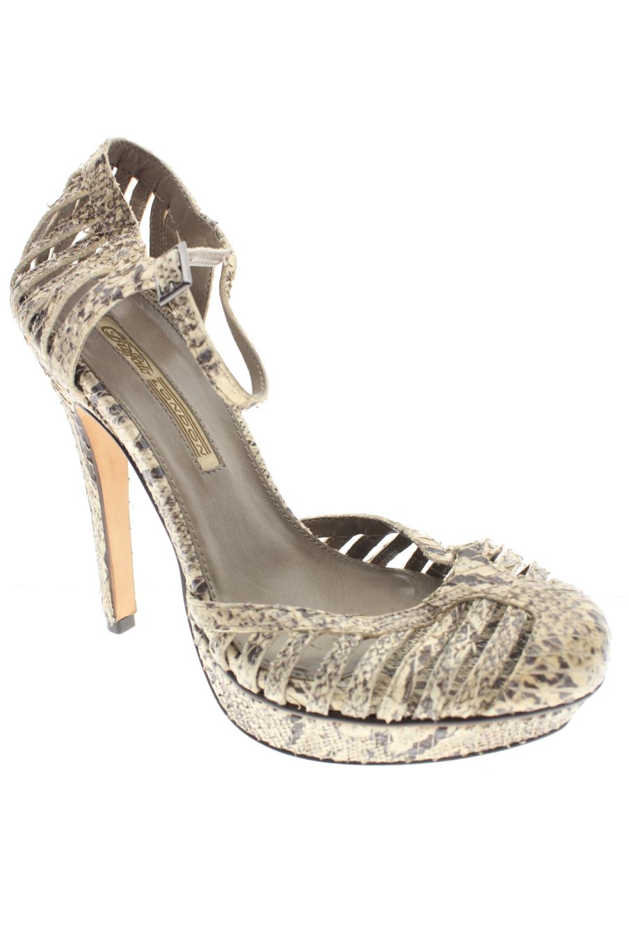 Sandalias tacon de Buffalo de la talla 39, de color animal print de