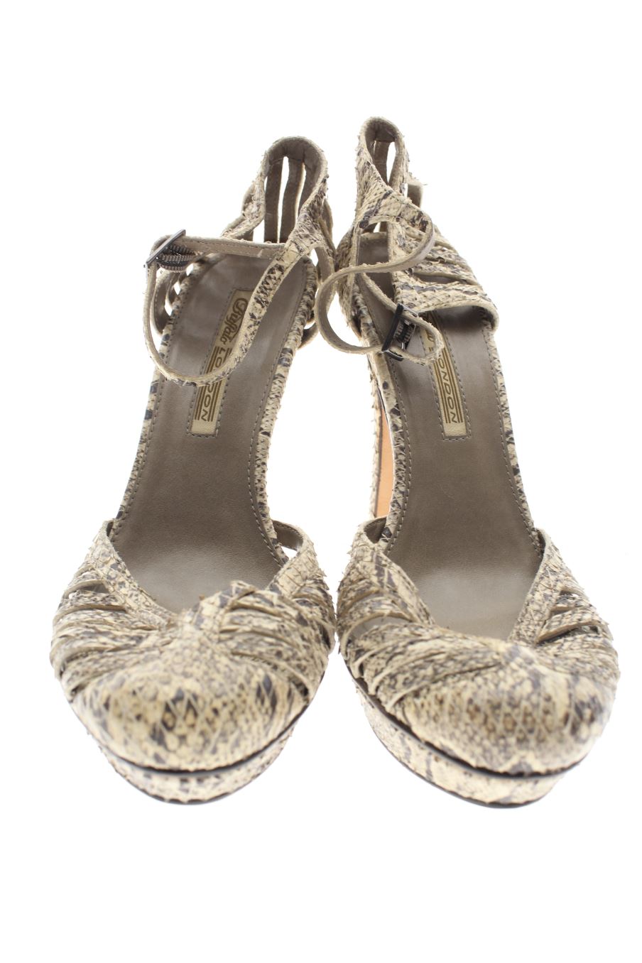 Sandalias tacon de Buffalo de la talla 39, de color animal print de