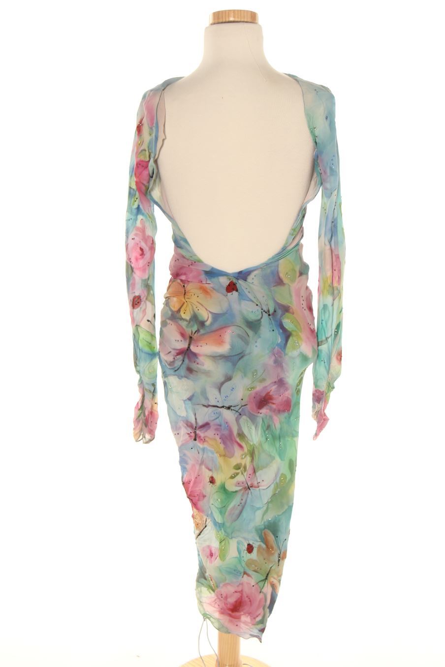 Robe casual Francesca Miranda Couture de la taille 38, de couleur imprimés de soie