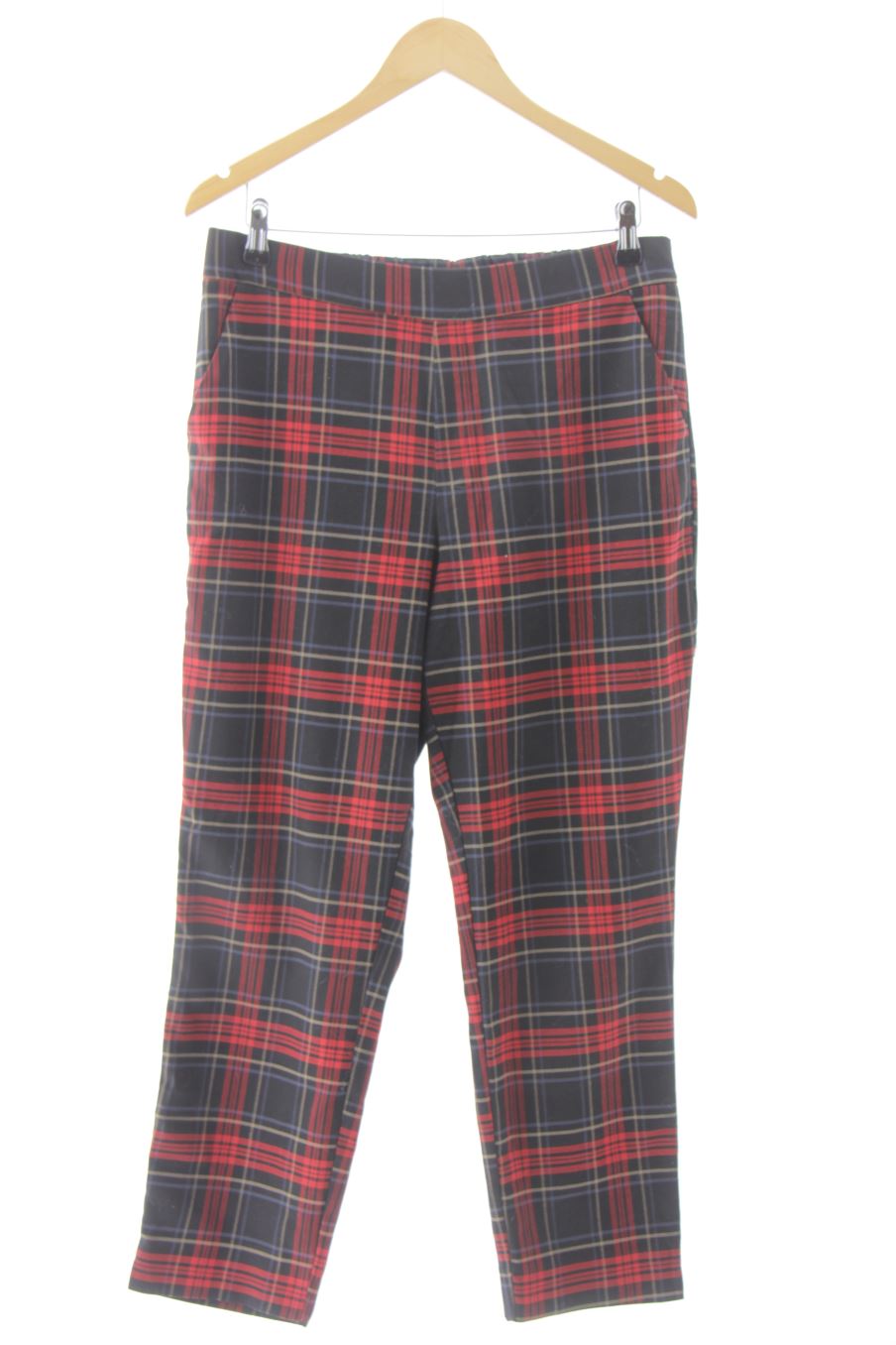 Pantalón de trf (ZARA) de la talla L, de color cuadros