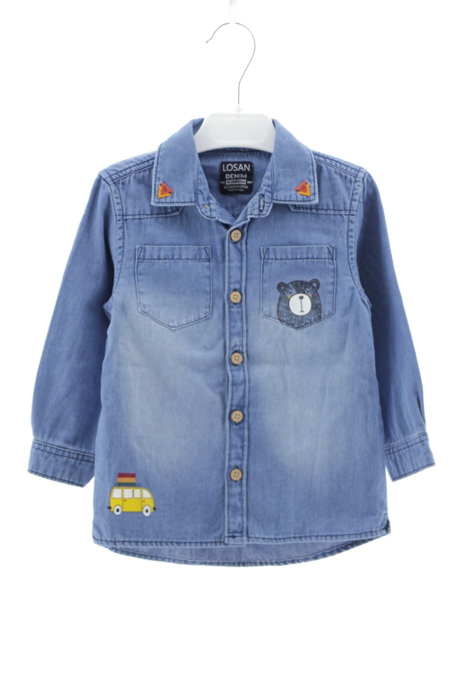 Chemise manches longues Losan de la taille 18 mois de denim de seconde main