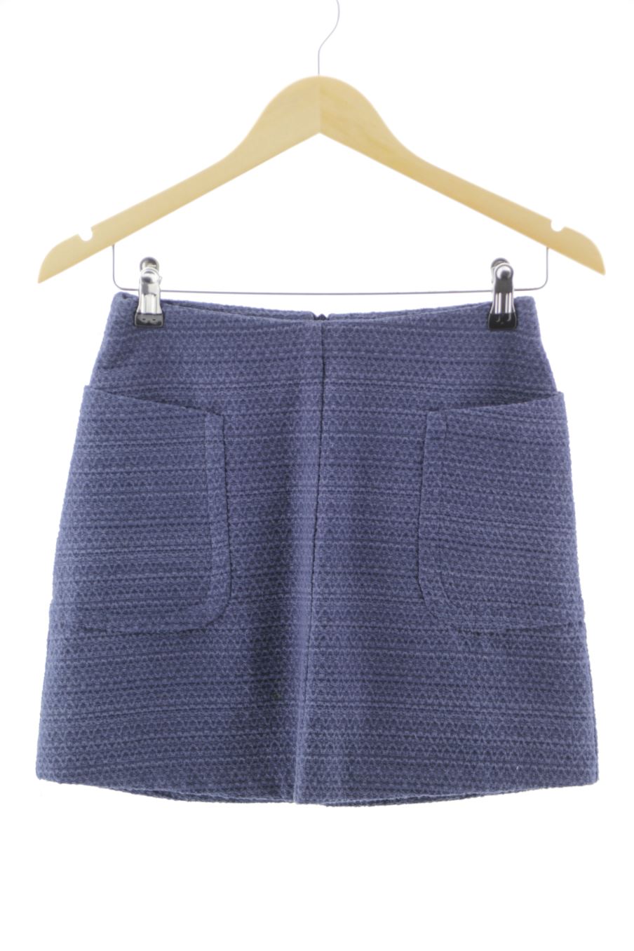 Jupe Stradivarius de la taille 34, de couleur bleu
