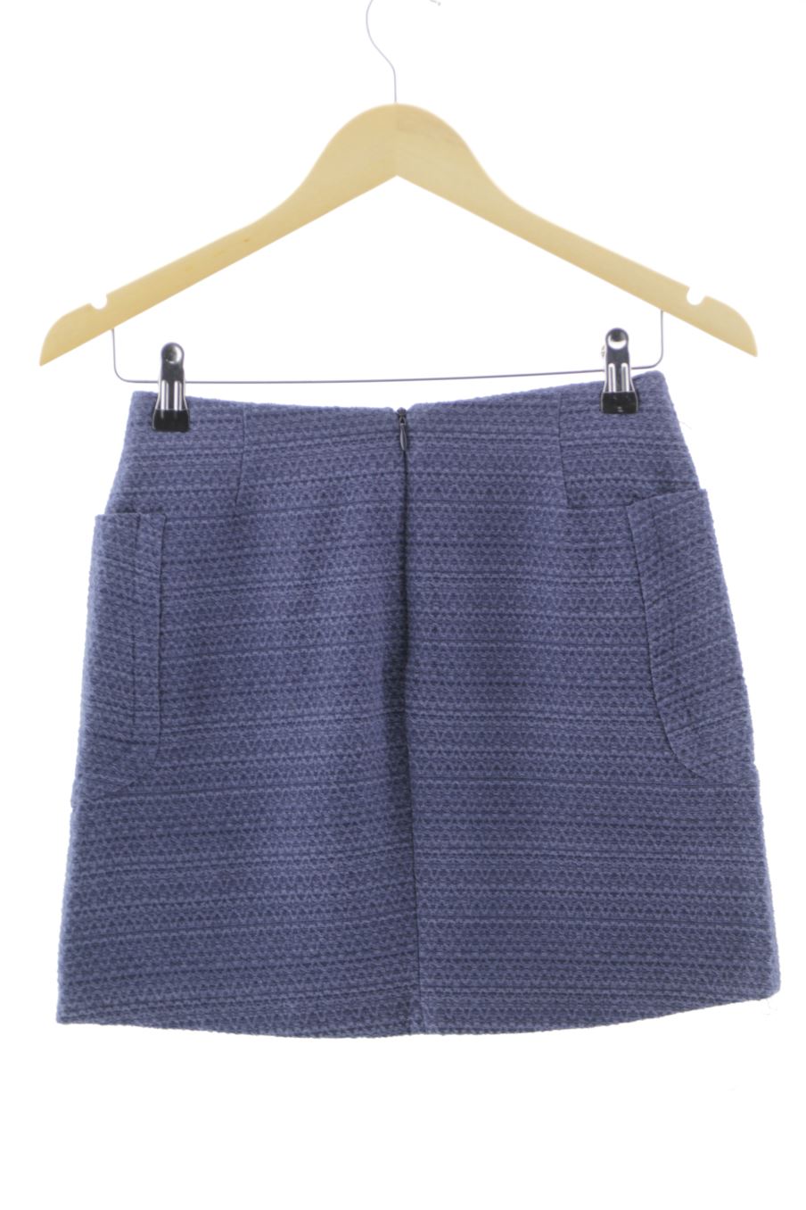Jupe Stradivarius de la taille 34, de couleur bleu
