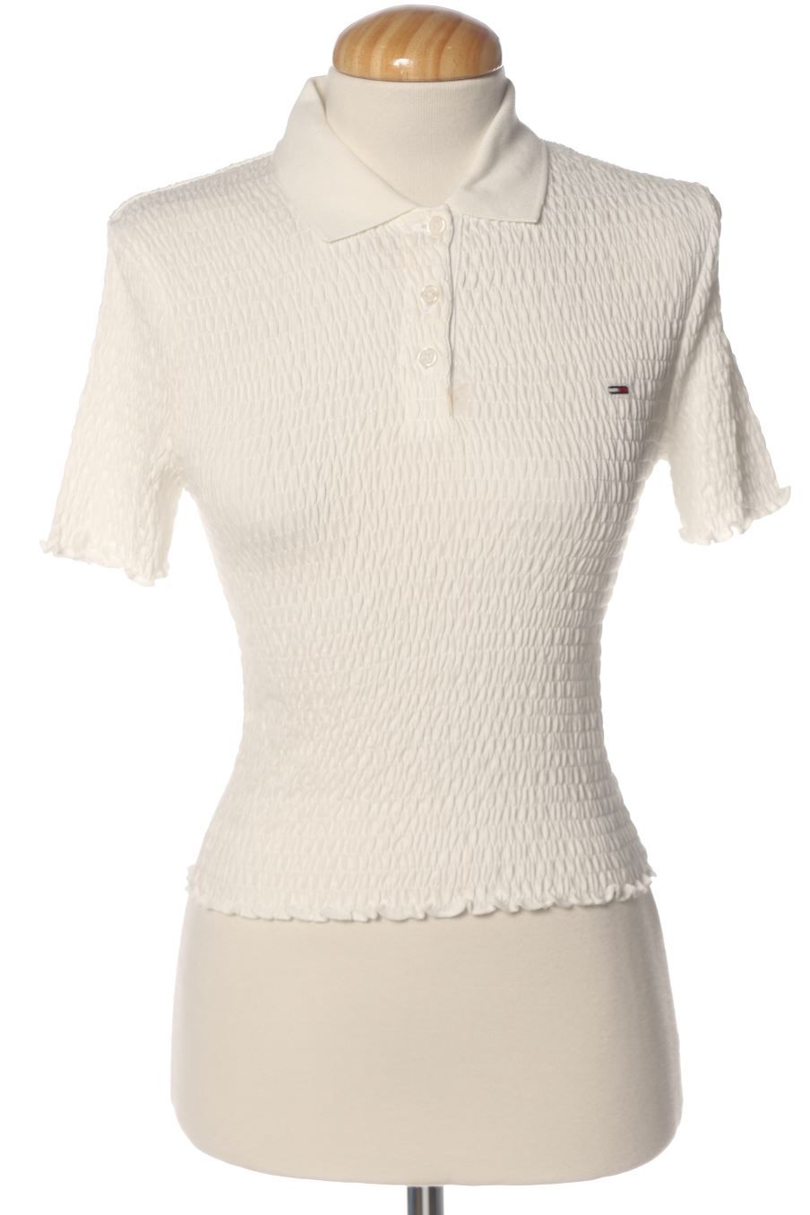 Polo de Tommy Jeans de la talla XS, de color blanco