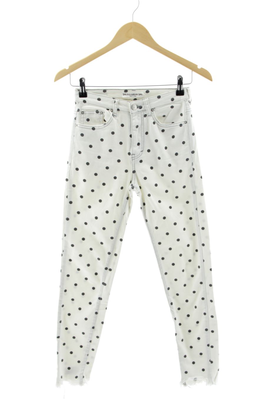 Jeans de Pull & Bear de la talla 34, de color bianco