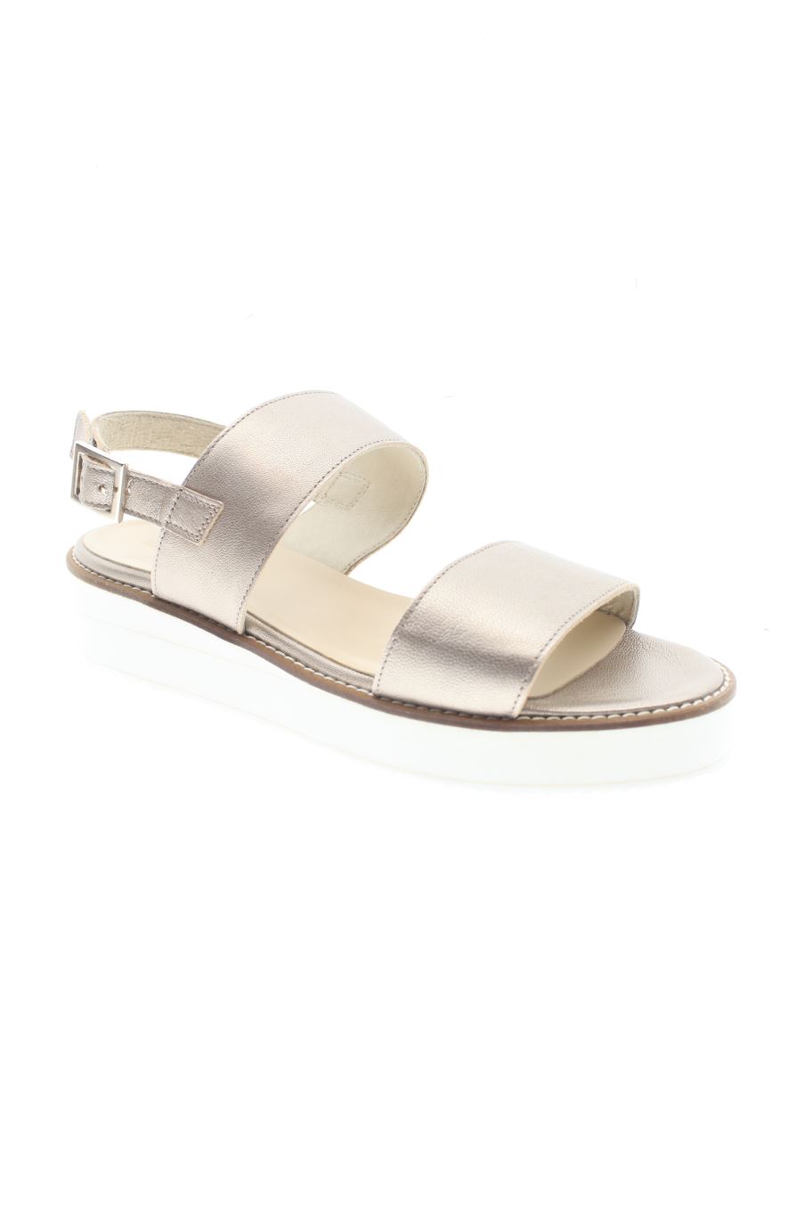 Sandalias planas de Hallhuber de la talla 41, de color dorado de