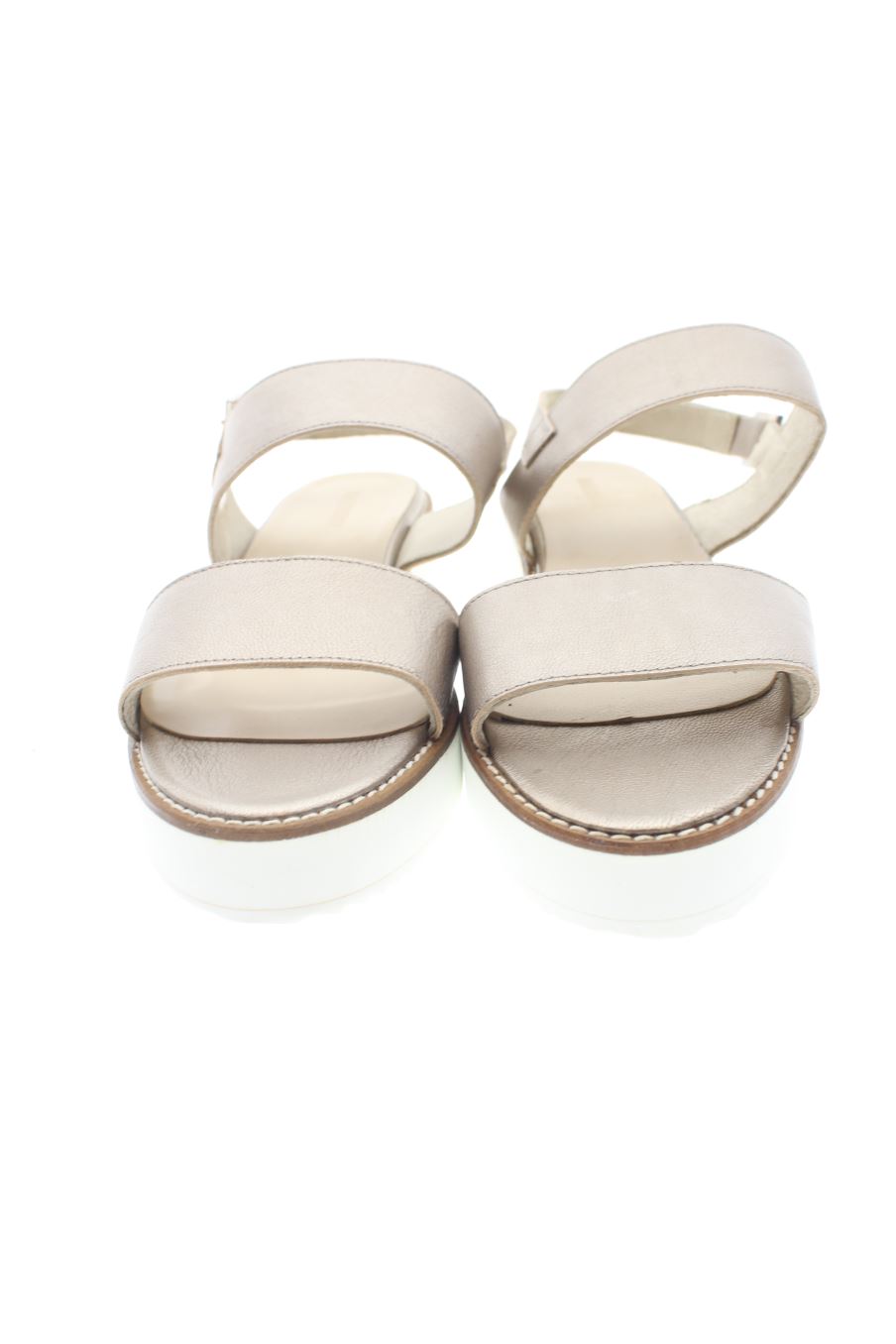 Sandalias planas de Hallhuber de la talla 41, de color dorado de