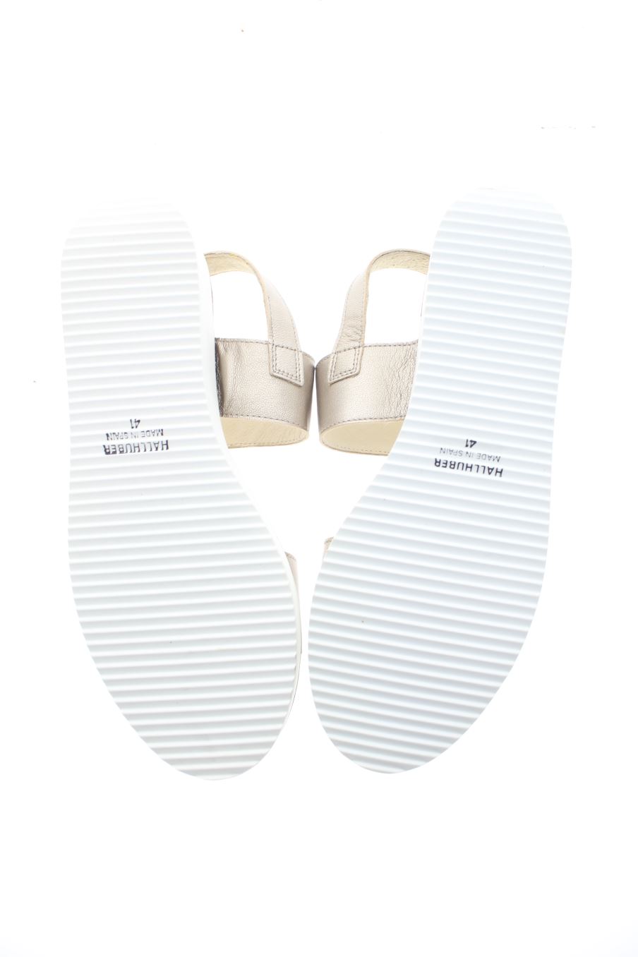 Sandalias planas de Hallhuber de la talla 41, de color dorado de