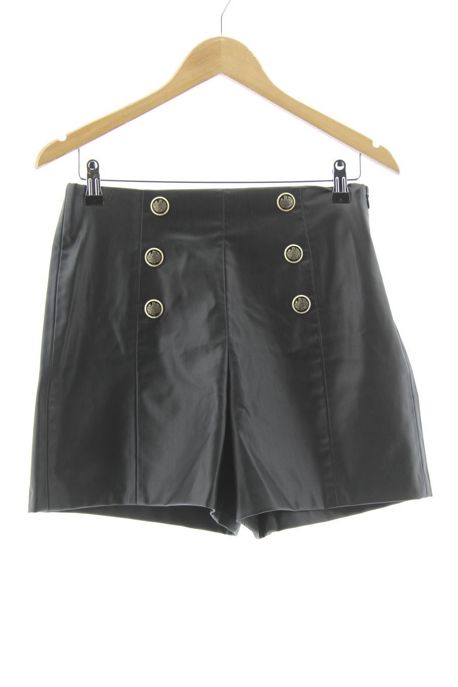 Short Polipiel Zara Pantalon Corto Cuero Zara Falda Shorts Cuero