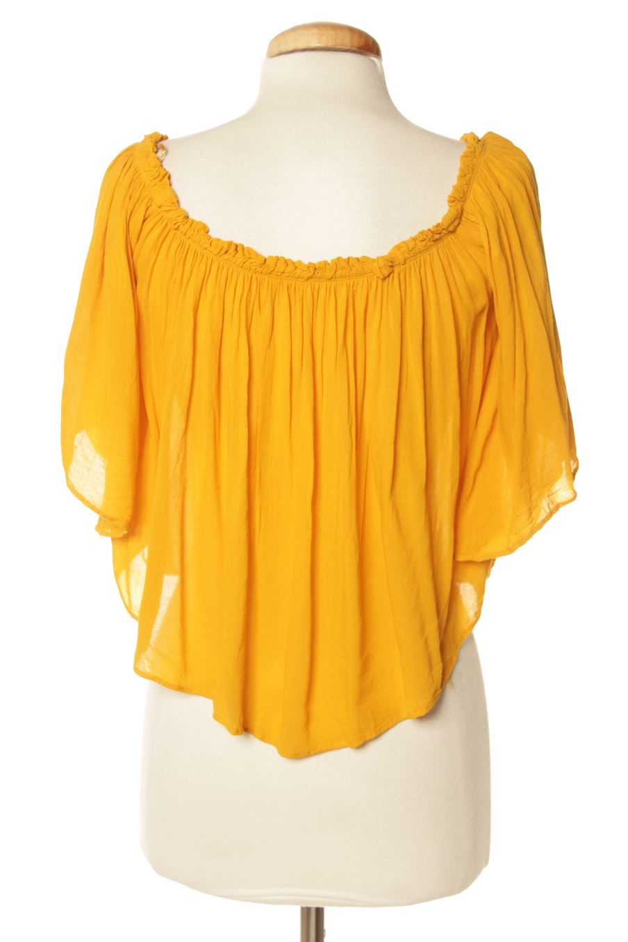 Blouse à manches courtes Zara de la taille XS, de couleur jaune