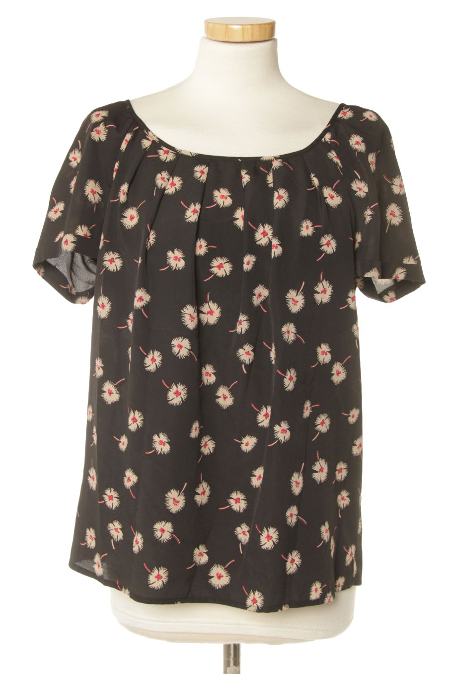 Blouse à manches courtes Monoprix de la taille 40, de couleur imprimés