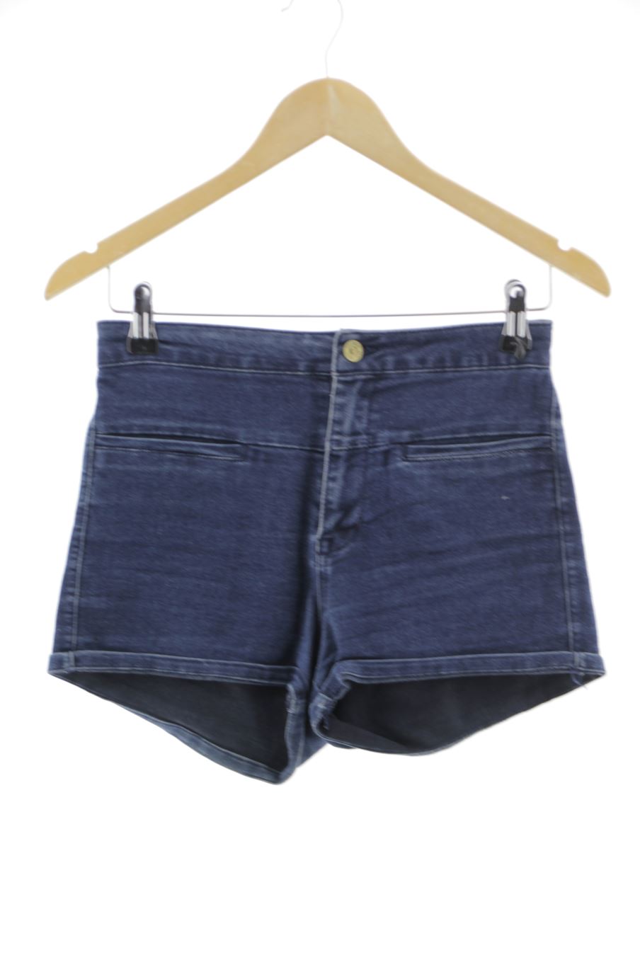 Shorts Pull & Bear de la taille 34, de couleur bleu de denim