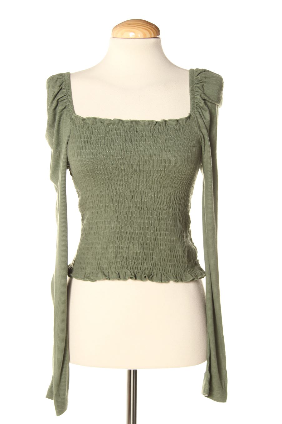 Blusa de manga larga de H&M de la talla 40, de color verde