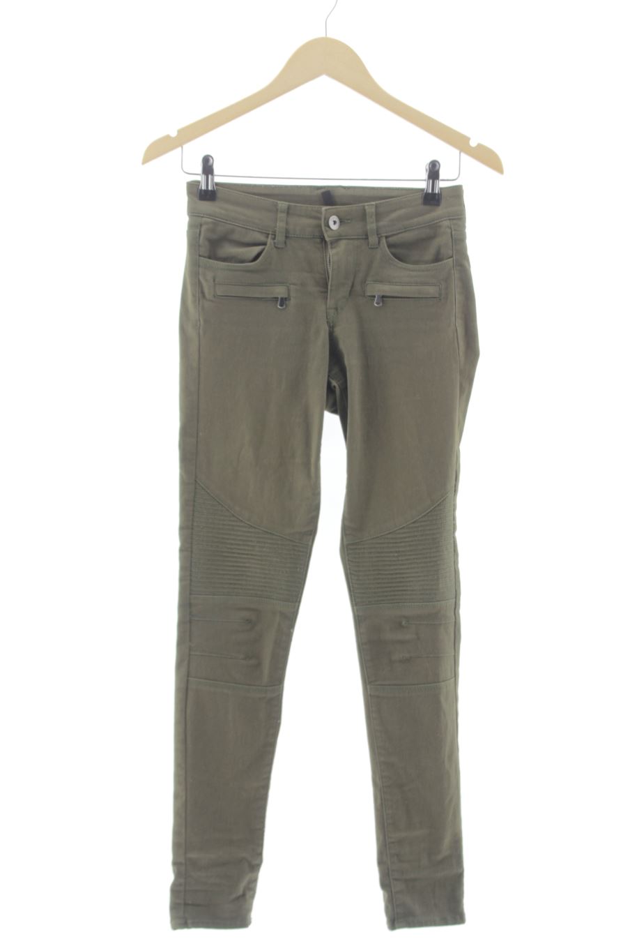 Vaquero de H&M de la talla 34, de color verde de ropa vaquera