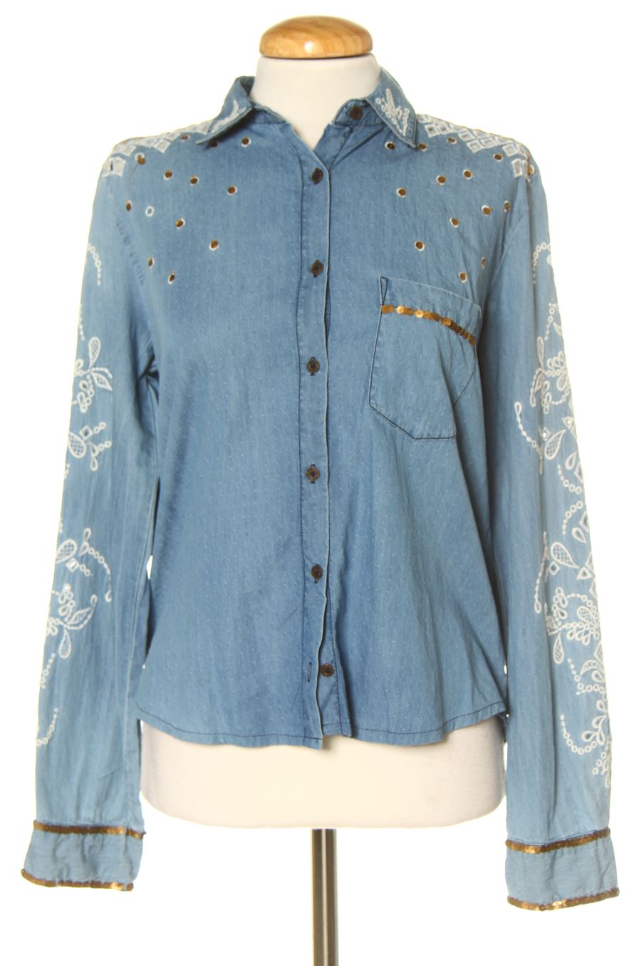 Chemise Desigual de la taille S, de couleur bleu de denim