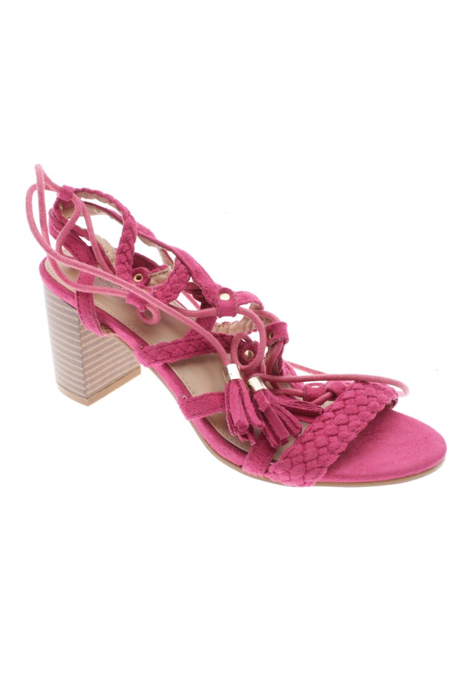 Sandalias tacon de Cache cache de la talla 38, de color rosa de