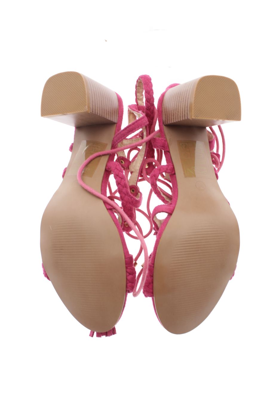 Sandalias tacon de Cache cache de la talla 38, de color rosa de