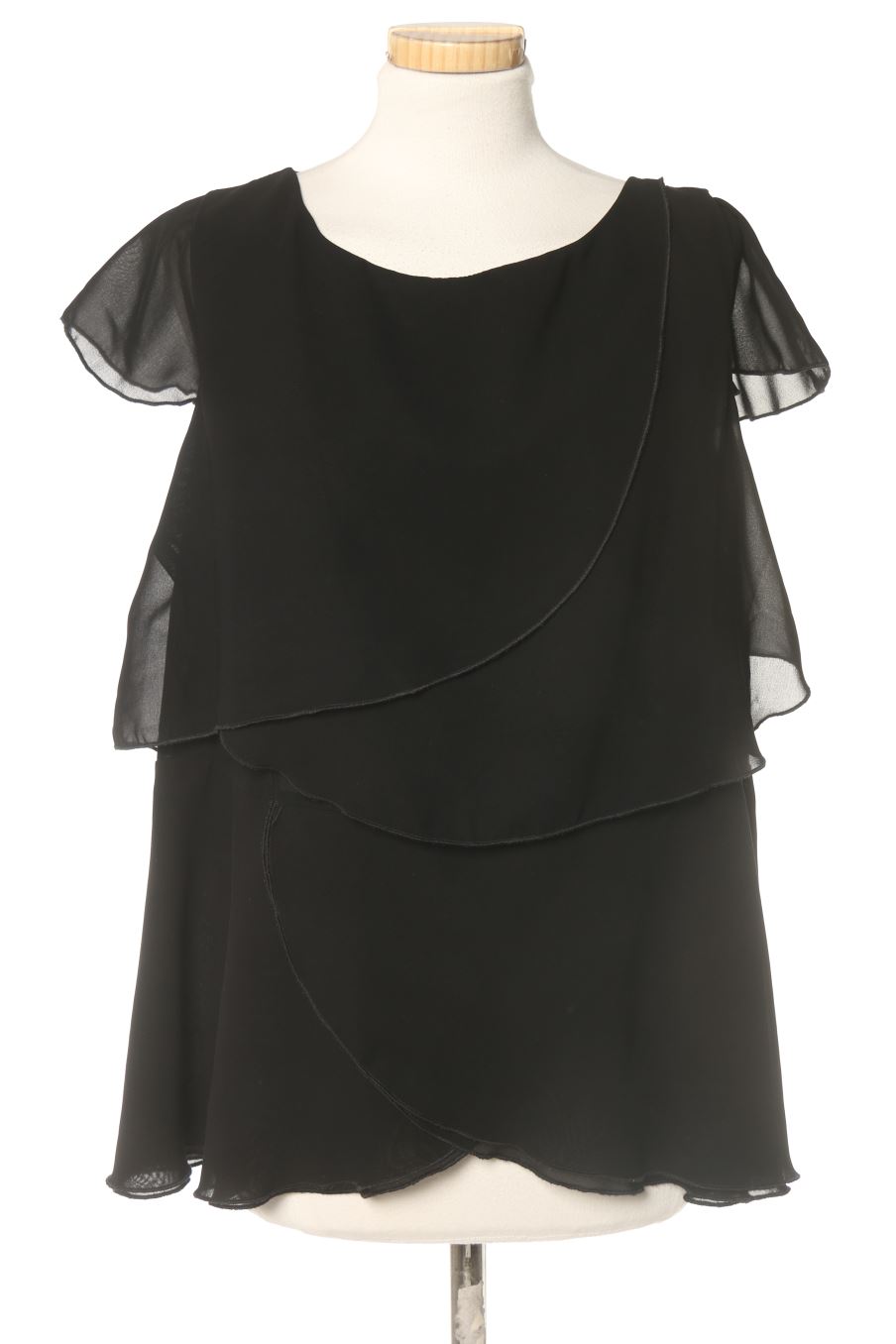 Blouse à manches courtes Cristina Garcia de la taille M, de couleur noir