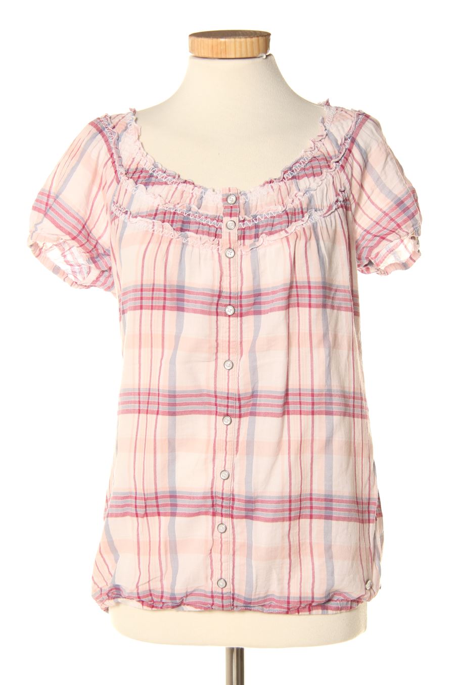 Blouse à manches courtes Edc (ESPRIT) de la taille M, de couleur carreaux