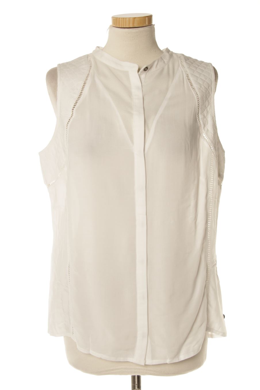 Camisa sin mangas de García jeans de la talla L, de color blanco