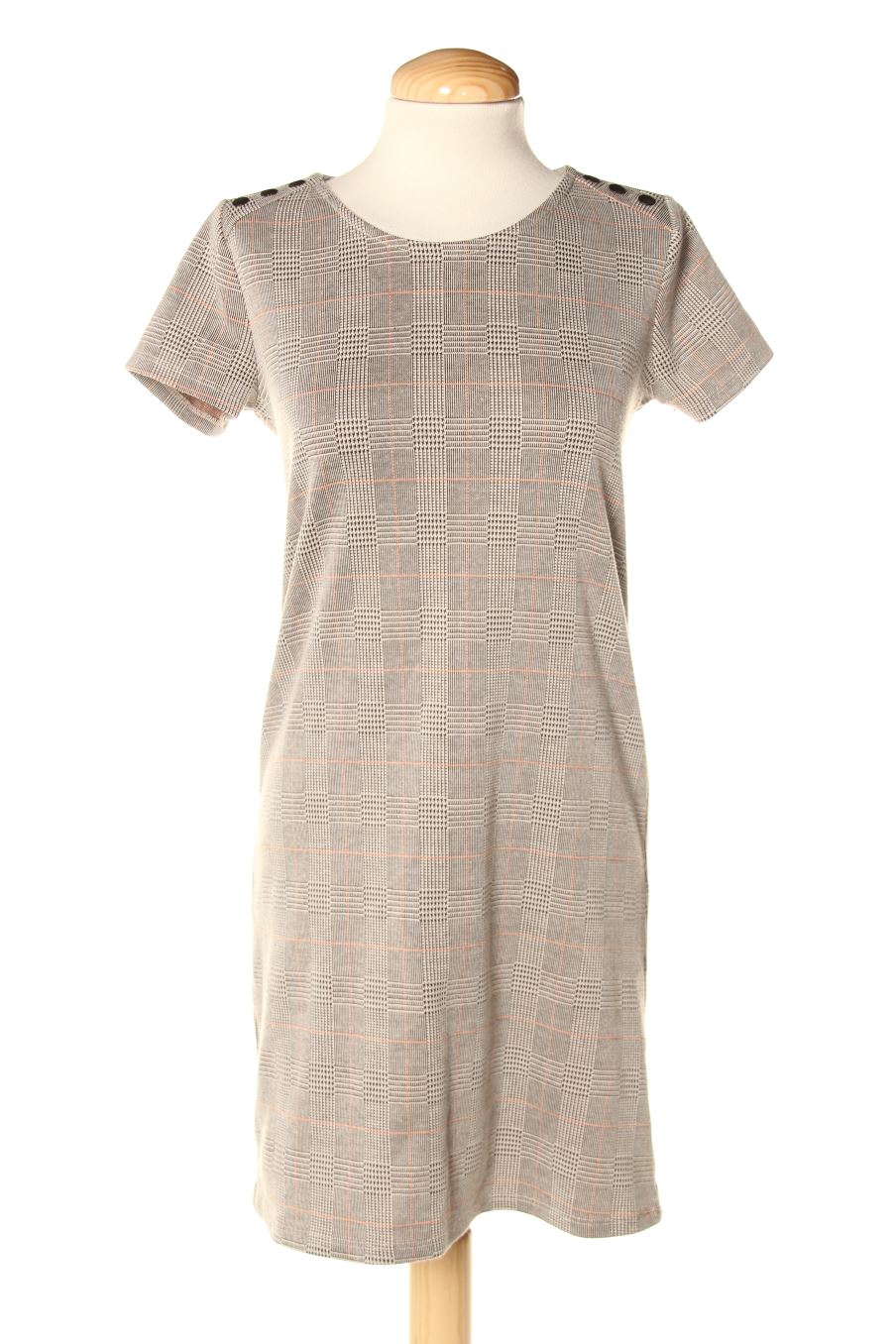 Einfaches Kleid von Promod Größe S, Farbe Kariert, für