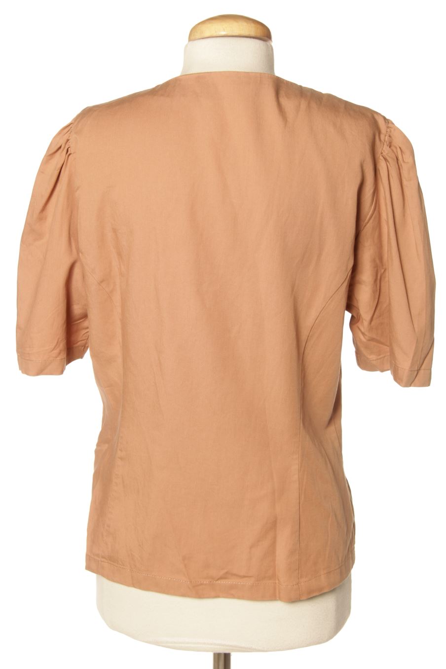 Blouse à manches courtes Zara de la taille L, de couleur marron