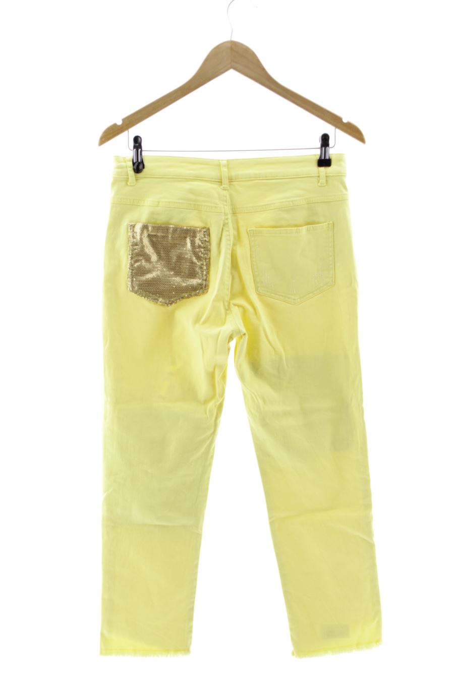 Vaqueros de Teria Yabar de la talla 38, de color amarillo de ropa vaquera