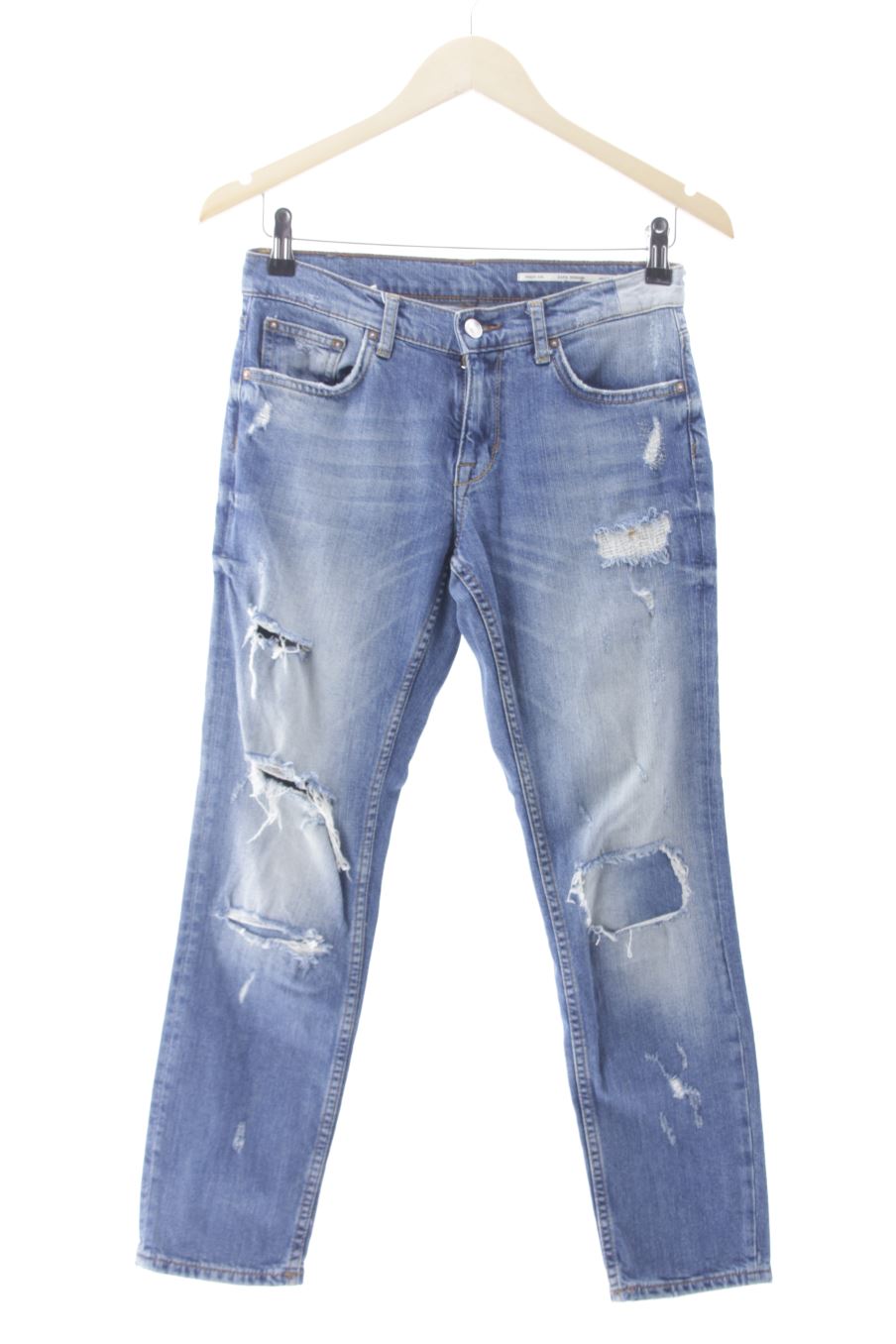 Vaquero de Zara de la talla 34, de color azul de ropa vaquera