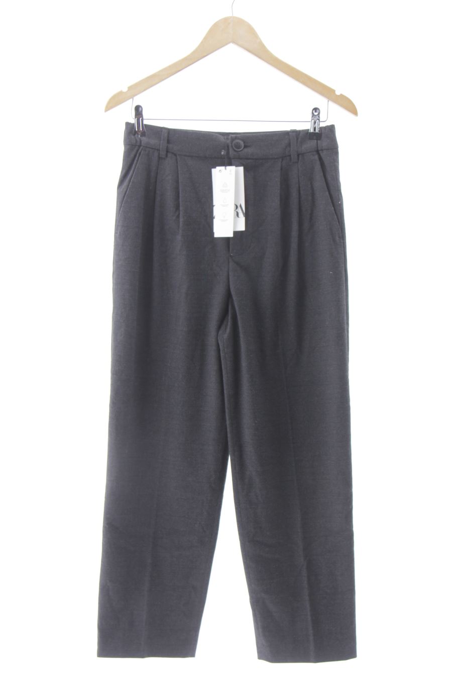 Pantalón de Zara de la talla XS, de color gris