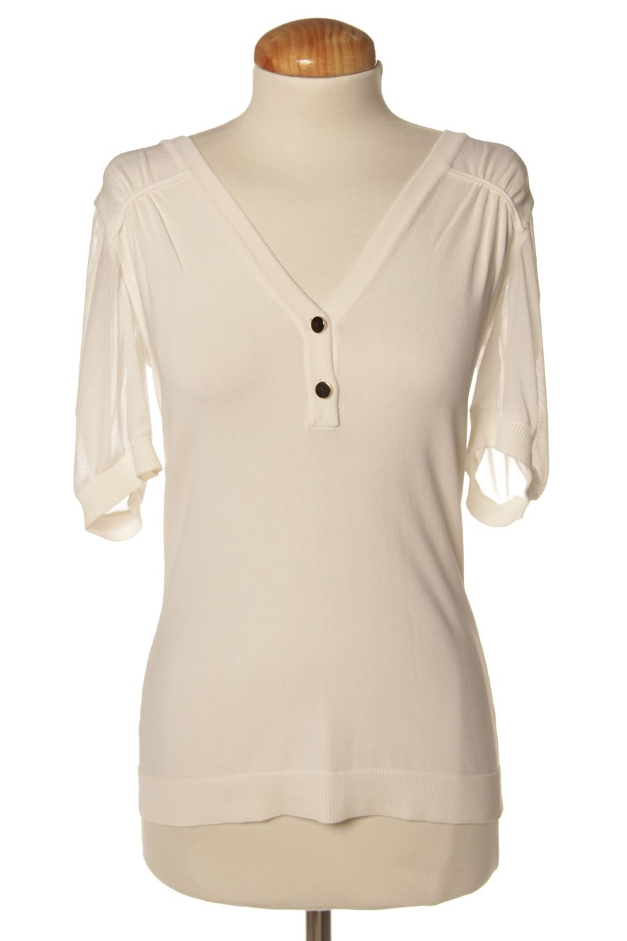 Kurzärmelige Bluse von Morgan de toi Größe M, Farbe Weiss, für