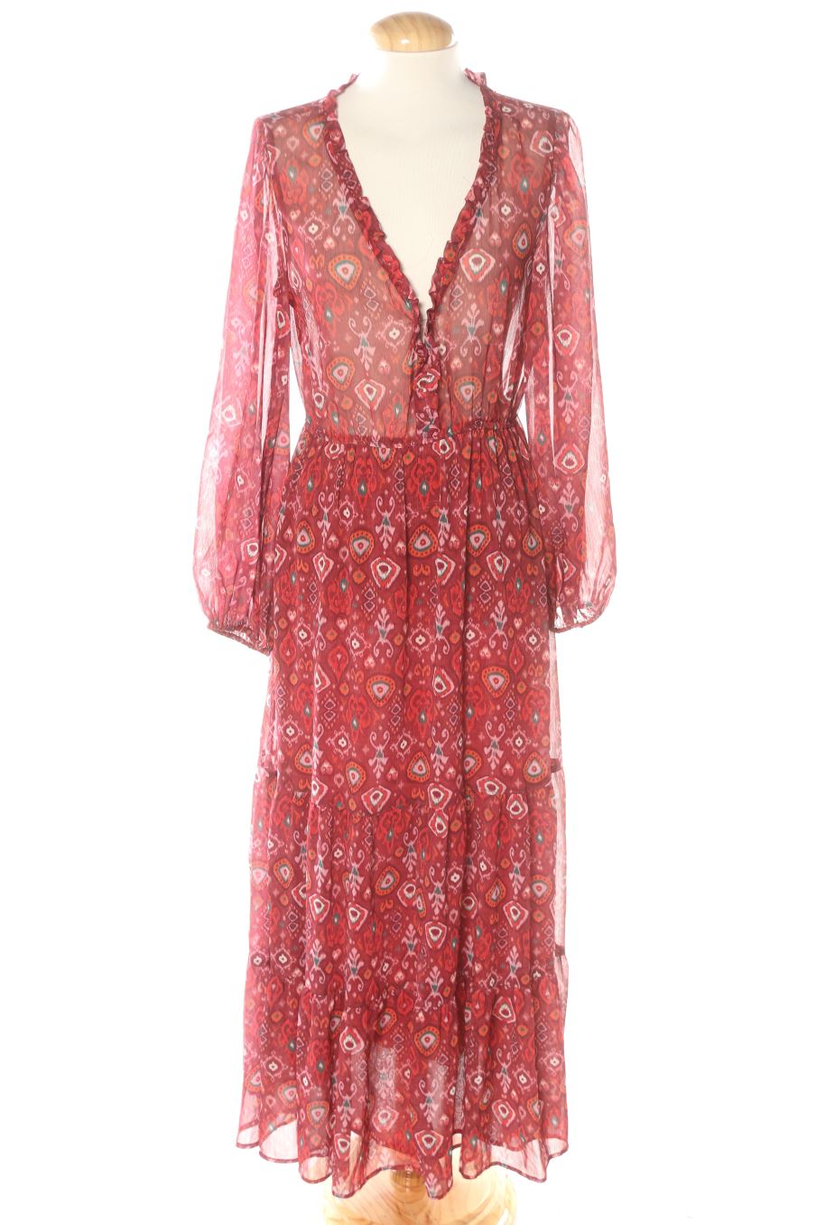 Robe casual Zara de la taille S, de couleur rouge