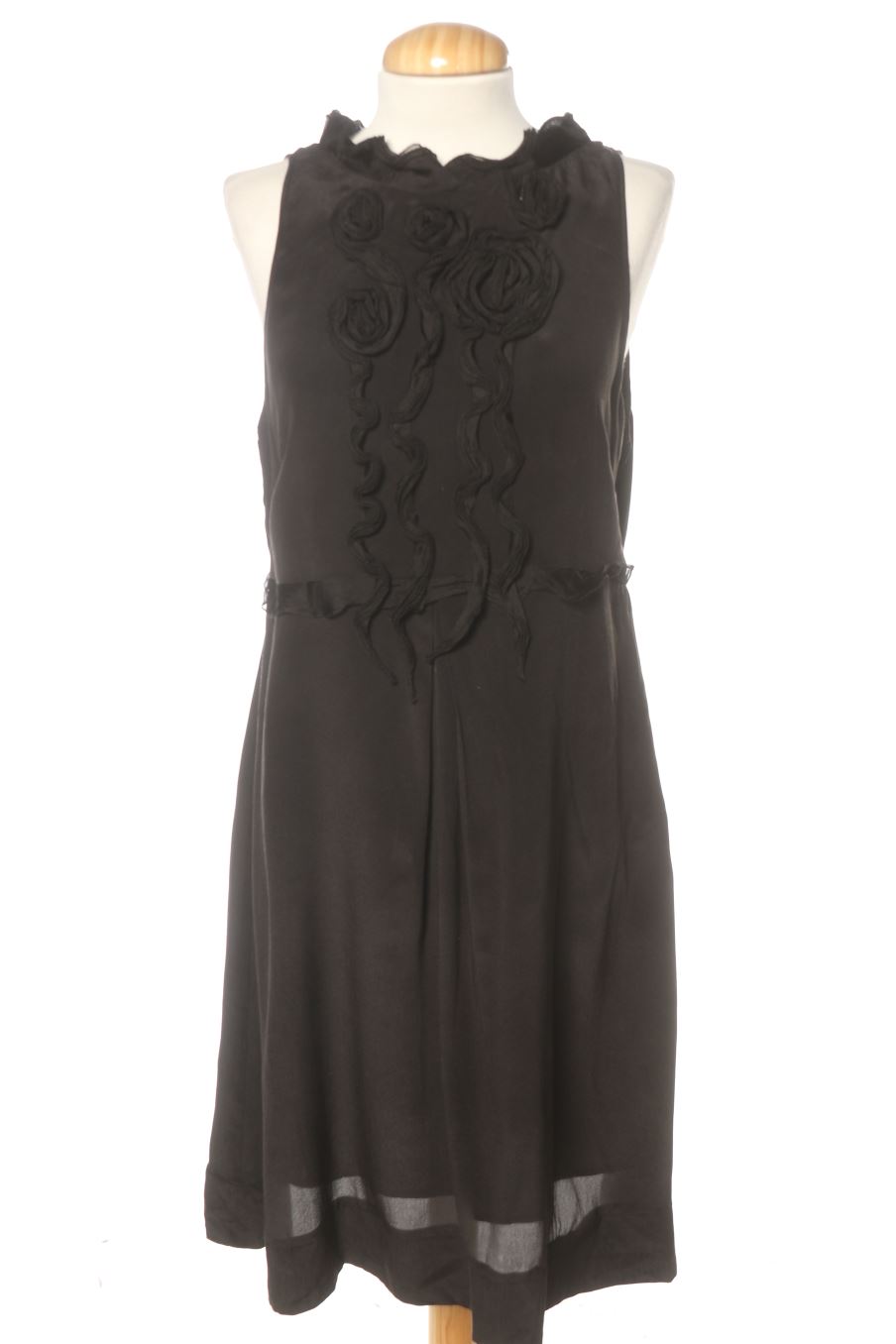 Vestido casual de Tintoretto de la talla S, de color negro de seda