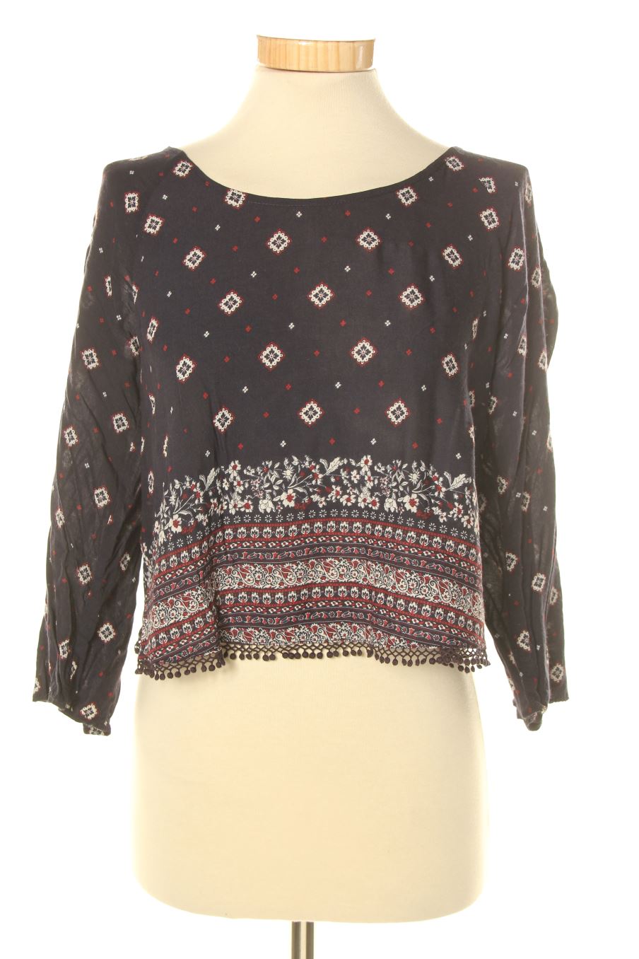 Blouse à manches longues Bershka de la taille M, de couleur imprimés